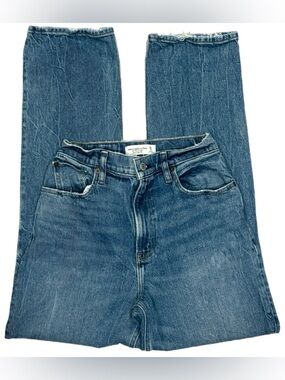Abercrombie & Fitch Women's Medium Blue Straight-Leg Jeans size 26x29
